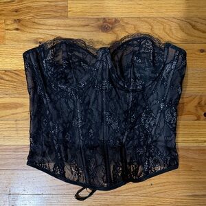 EGO Black Lace Bustier Corset Top